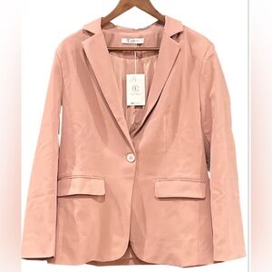 New CICY BELL Light Pink Rose Colored Classic Women's Lined Blazer size XL